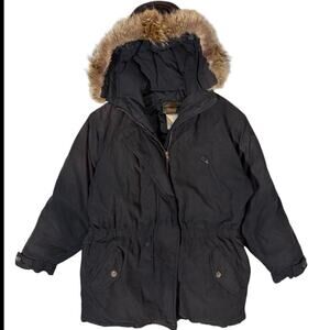 Vintage eddie bauer black parka‎